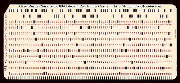 picture of punch card
